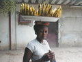 Image 8A woman carrying bananas. (from Culture of the Democratic Republic of the Congo)