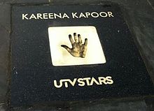 A hand-print of Kareena Kapoor