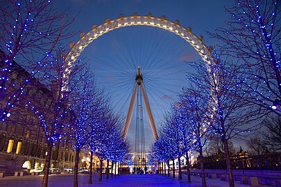 London Eye in the twilight at London Eye, by Diliff