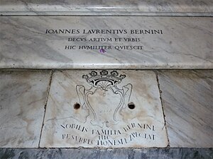 Grafsteen van Bernini.