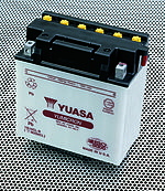 A Yuasa USA made Personal Watercraft battery