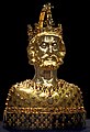 Busto-relicário de Carlos Magno, prata dourada e joias, c. 1350, França.
