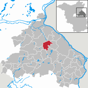 Poziția Bliesdorf pe harta districtului Märkisch-Oderland