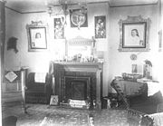 Reception room or small parlor to left of front door ca. 1900