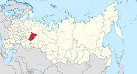 Localização do Krai de Perm na Rússia.
