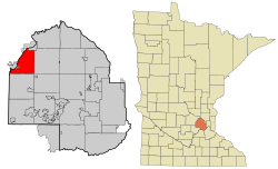 Location of Greenfield within Hennepin County, Minnesota
