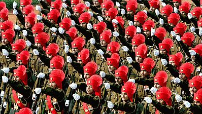 Soldiers of the Rajput Regiment of the Indian Army
