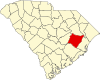 State map highlighting Williamsburg County