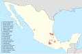 Map of modern Nahuatl communities