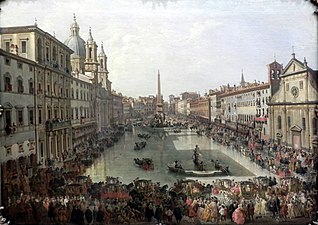 Piazza Navona, Rome (1756), oil on camvas, Landesmuseum Hannover