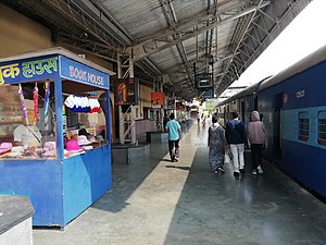 Railway station platform set in Ramoji Film City