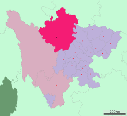 Ngawa-Qiang Autonomous Prefecture (top centre) in Sichuan