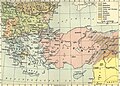 Mapa que descreve a composição étnica dos territórios otomanos em 1911.