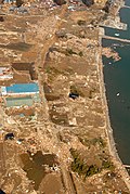 Luftbild vom Fischerei-Hafen Kawahara (13. März 2011)