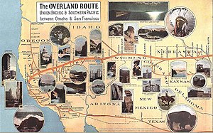 "The Overland Route to the Road of a Thousand Wonders: The Route of the Union Pacific & Southern Pacific from Omaha to San Francisco - A Journey of Eighteen Hundred Miles Where Once the Bison & the Indian Reigned" Union and Southern Pacific Railroad Passenger Departments, 1908.