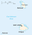 Antigua aur Barbuda ke map