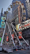Ferris wheel under construction, August 2021