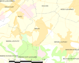 Mapa obce Barlin
