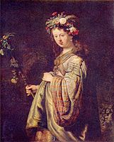 Predstava boginje Flore, Rembrandt van Rijn, 1634.