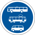 Buses, trams and mini-buses only