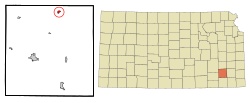 Location within Wilson County and Kansas