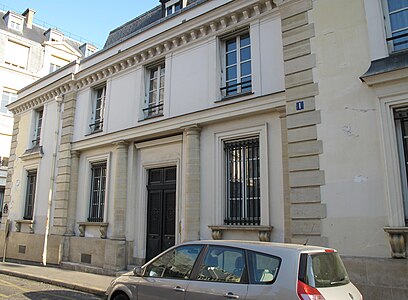 L'hôtel de Mademoiselle Mars, rue de la Tour-des-Dames à Paris.