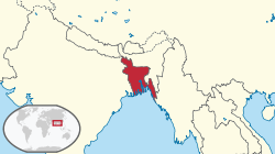 Location of ಬಾಂಗ್ಲಾದೇಶ್