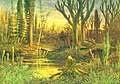 O período Devoniano marca o começo da colonização em grande escala da terra por plantas. Com grandes herbívoros terrestres ainda não presentes, grandes florestas cresceram e moldaram a paisagem.