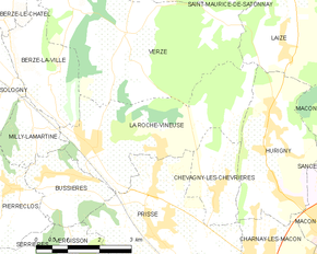 Poziția localității La Roche-Vineuse