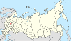 Ivanovo oblast på kartet over Russland