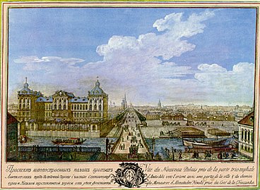 View of Nevsky Prospect and Anichkov Bridge, 1753