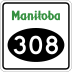 Provincial Road 308 marker