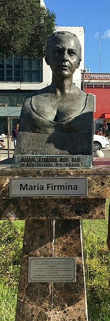 Sculpture of Maria Firmina dos Reis's portrait