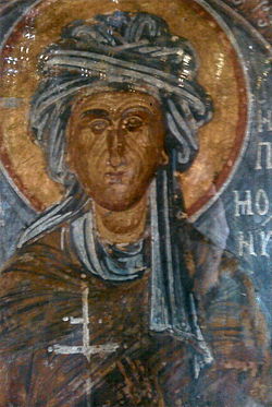 Икона на Елена Драгаш като Св. Хипомона