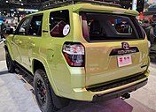 (Facelift) 2022 Toyota 4Runner TRD Pro in Lime Rush, rear view