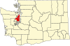 State map highlighting Kitsap County