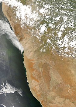 A Namib-sivatag műholdképen