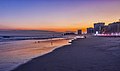 Auringonnousu Atlantic Cityn rannalla.