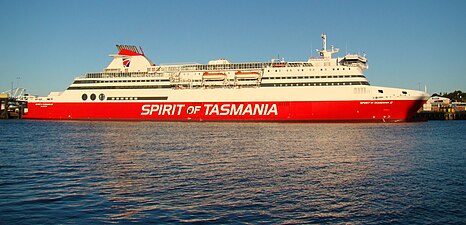 MS Spirit of Tasmania II at port in Devonport, Australia.