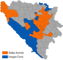 Odnos Komšić-Čović po općinama