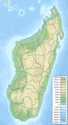 Map showing the location of Tsingy de Namoroka National Park