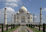 D-19 Current Image. The Taj Mahal, built in Agra between 1631 and 1648 by orders of Emperor Shah Jahan in memory of his wife, has been described in the UNESCO World Heritage List as "the jewel of Muslim art in India and one of the universally admired masterpieces of the world's heritage."