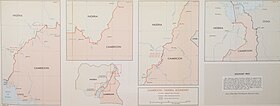Cartes de la frontière entre le Cameroun et le Nigéria.