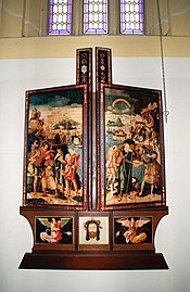 El llamado "retablo" o "altar Herrenberger",[135]​ de Jerg Ratgeb (1518-1521).