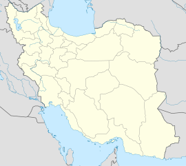 Širaz na mapi Irana