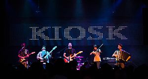 کیوسک در حال اجرای زنده در ونکوور، کانادا