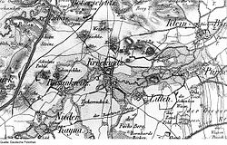 Karta Krakec a wokoliny z lěta 1844/46