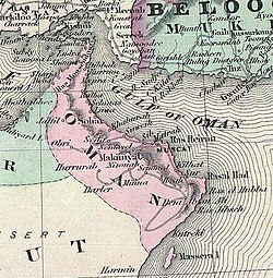 سلطان‌نشین مسقط و عمان در ۱۸۶۷ میلادی