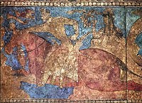 Panjikent mural (6th-7th century CE). Hermitage Museum