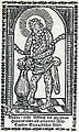 Vir Dolorum, xylographia 1746, forma 8,5 × 14,5 cm